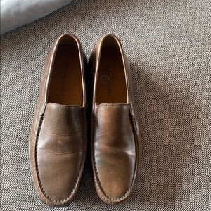 Trask NWOT Brown Leather Loafers Men size 10 Slip-On